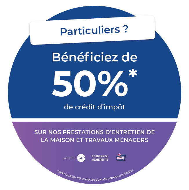 Stickers entretien de la maison et travaux ménagers 50% de reduction